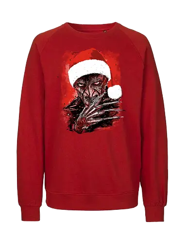 I wish you a Freddy christmas - Freddy Krueger, nightmare on elm street, movie, horror, christmas, spooky - Fairtrade Sweatshirt