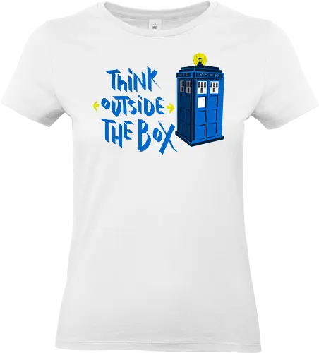 Think outside the box - Doctor, Dr Who, tardis, scifi, television, tv show, pop culture, time travel, whovian - Standard T-Shirt (Frauen)