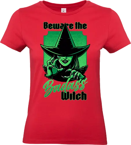 Beware Green Witch - Wicked, Wicked Witch Of The West, Wicked Witch, Elphaba, Glinda, Wizard Of Oz, Wizard, Witch, Classic, Cult Classic, Cult, Cult Films, Movie, Book, Play, Movie Theater, Theater, Retro, Retro Vintage, Vintage, Fantasy, Adventure, Music, Musical, Green - Standard T-Shirt (Frauen)