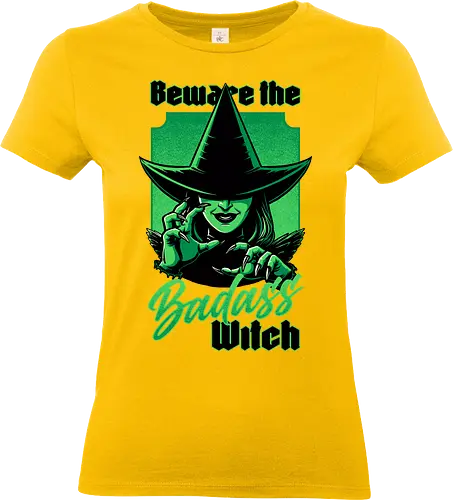 Beware Green Witch - Wicked, Wicked Witch Of The West, Wicked Witch, Elphaba, Glinda, Wizard Of Oz, Wizard, Witch, Classic, Cult Classic, Cult, Cult Films, Movie, Book, Play, Movie Theater, Theater, Retro, Retro Vintage, Vintage, Fantasy, Adventure, Music, Musical, Green - Standard T-Shirt (Frauen)