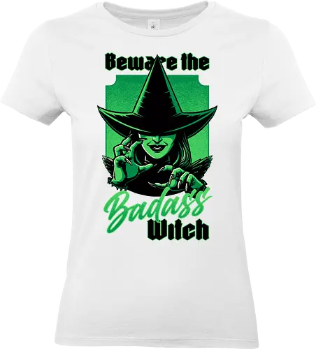 Beware Green Witch - Wicked, Wicked Witch Of The West, Wicked Witch, Elphaba, Glinda, Wizard Of Oz, Wizard, Witch, Classic, Cult Classic, Cult, Cult Films, Movie, Book, Play, Movie Theater, Theater, Retro, Retro Vintage, Vintage, Fantasy, Adventure, Music, Musical, Green - Standard T-Shirt (Frauen)