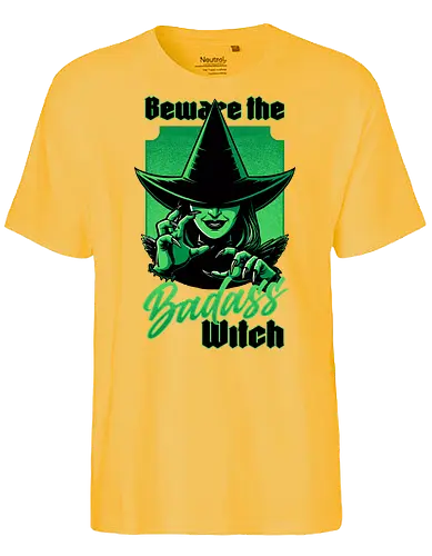 Beware Green Witch - Wicked, Wicked Witch Of The West, Wicked Witch, Elphaba, Glinda, Wizard Of Oz, Wizard, Witch, Classic, Cult Classic, Cult, Cult Films, Movie, Book, Play, Movie Theater, Theater, Retro, Retro Vintage, Vintage, Fantasy, Adventure, Music, Musical, Green - Fairtrade T-Shirt