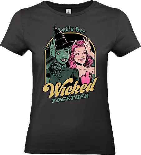 Green and Pink Witches - Wicked, Wicked Witch Of The West, Wicked Witch, Elphaba, Glinda, Wizard Of Oz, Wizard, Witch, witches, Classic, Cult Classic, Cult, Cult Films, Movie, Book, Play, Movie Theater, Theater, Retro, Retro Vintage, Vintage, Fantasy, Adventure, Music, Musical, Pink, green - Standard T-Shirt (Frauen)