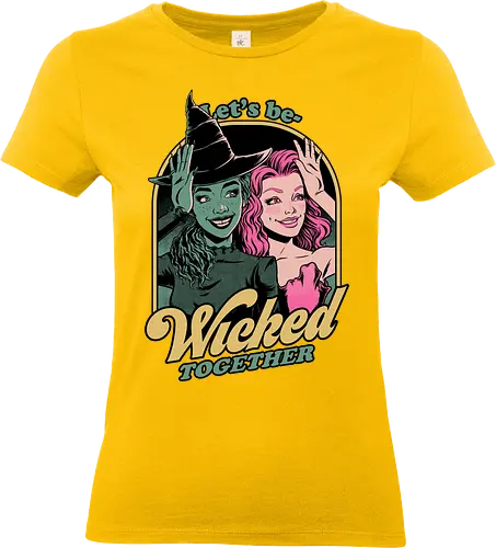 Green and Pink Witches - Wicked, Wicked Witch Of The West, Wicked Witch, Elphaba, Glinda, Wizard Of Oz, Wizard, Witch, witches, Classic, Cult Classic, Cult, Cult Films, Movie, Book, Play, Movie Theater, Theater, Retro, Retro Vintage, Vintage, Fantasy, Adventure, Music, Musical, Pink, green - Standard T-Shirt (Frauen)