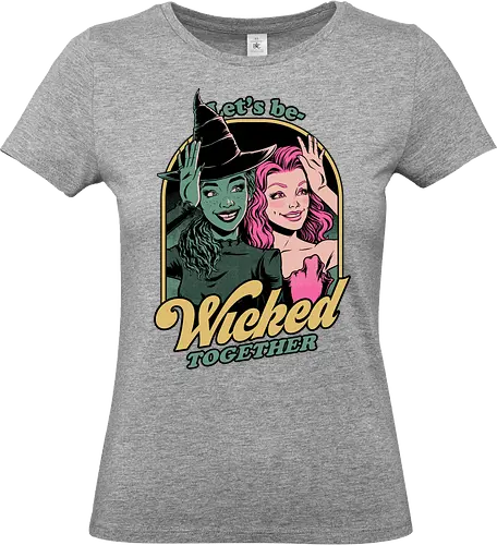 Green and Pink Witches - Wicked, Wicked Witch Of The West, Wicked Witch, Elphaba, Glinda, Wizard Of Oz, Wizard, Witch, witches, Classic, Cult Classic, Cult, Cult Films, Movie, Book, Play, Movie Theater, Theater, Retro, Retro Vintage, Vintage, Fantasy, Adventure, Music, Musical, Pink, green - Standard T-Shirt (Frauen)