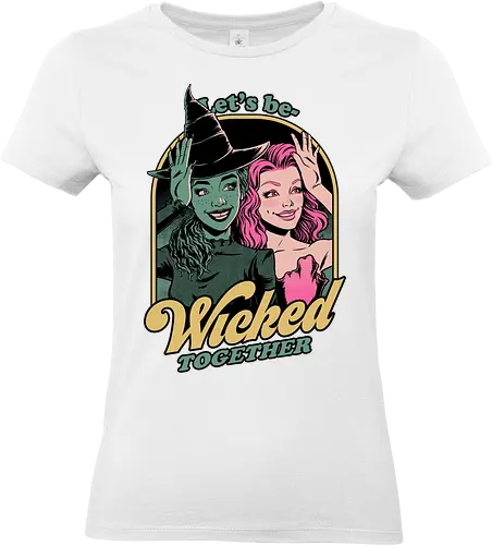 Green and Pink Witches - Wicked, Wicked Witch Of The West, Wicked Witch, Elphaba, Glinda, Wizard Of Oz, Wizard, Witch, witches, Classic, Cult Classic, Cult, Cult Films, Movie, Book, Play, Movie Theater, Theater, Retro, Retro Vintage, Vintage, Fantasy, Adventure, Music, Musical, Pink, green - Standard T-Shirt (Frauen)