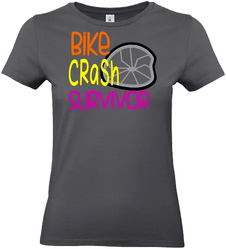 Bike Crash Survivor (Fahrradunfall-Überlebender) - Fahrrad, Unfall, Überlebender, Humor, lustig, Mountainbike, Radfahren, Outdoor, Abenteuer, Sport, Resilienz, Design, Sturz, Lachen, Radfahrer, Berge, Natur, Fahrradfahrer, Motivation, Durchhaltevermögen - Standard T-Shirt (Frauen)