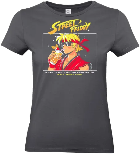 Street Friday - games, game, street fither, geek, nerd, ken, ryu, video game - Standard T-Shirt (Frauen)