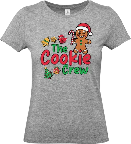 The Cookie Crew - christmas, gingerbread, festive, candy cane, santa hat, holiday, cookie, christmas tree, bells, decoration - Standard T-Shirt (Frauen)