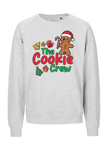 The Cookie Crew - christmas, gingerbread, festive, candy cane, santa hat, holiday, cookie, christmas tree, bells, decoration - Fairtrade Sweatshirt