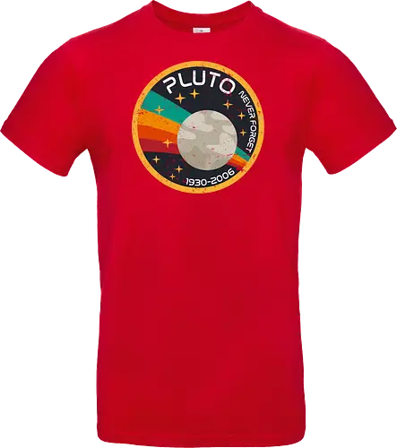 Pluto never forget - pluto, planets, solar system, galaxy, retro, vintage - Standard T-Shirt