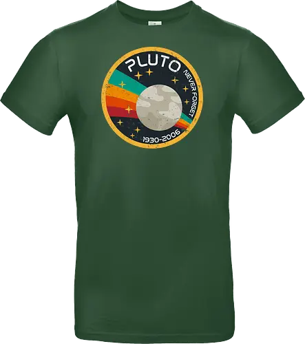 Pluto never forget - pluto, planets, solar system, galaxy, retro, vintage - Standard T-Shirt