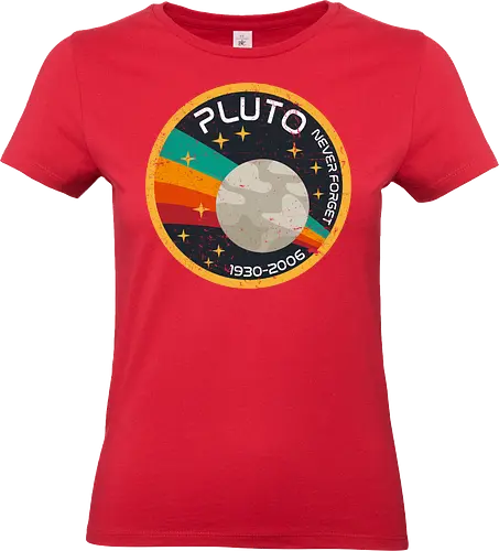 Pluto never forget - pluto, planets, solar system, galaxy, retro, vintage - Standard T-Shirt (Frauen)