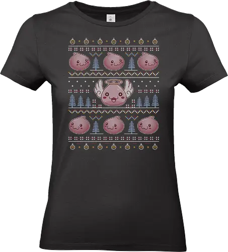 Porings Ugly Sweater - christmas, ugly christmas sweater, ragnarok online, mmo, mmorpg, ragnarok eternal love, ragnarok origin global, online, slime, mmorpg, jrpg, poring, angeling, deviling, deviruchi, ragnarok mobile, game, gaming, video game, gamer, jrpg, poring, angeling, deviling, deviruchi, ragnarok mobile, geffen dungeon, gaming, video game, gamer, ragnarok eternal love, ragnarok origin - Standard T-Shirt (Frauen)