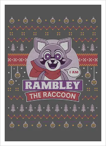 Rambley Raccoon Ugly Sweater