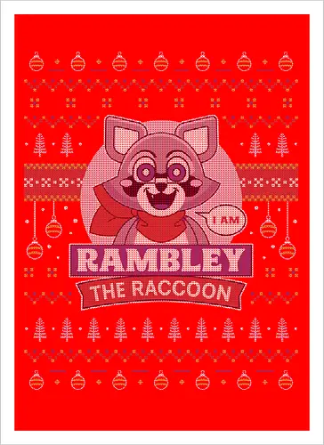Rambley Raccoon Ugly Sweater