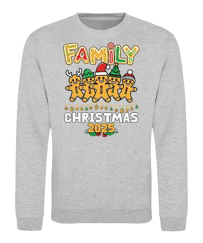 Family Christmas 2025 - christmas, gingerbread, family, festive, holiday, 2025, decorations, cheerful, colorful, celebration - Sweatshirt