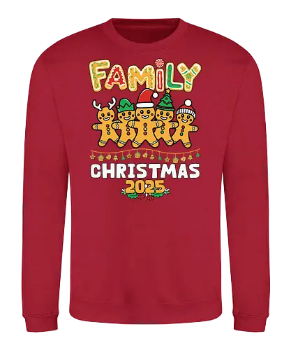 Family Christmas 2025 - christmas, gingerbread, family, festive, holiday, 2025, decorations, cheerful, colorful, celebration - Sweatshirt