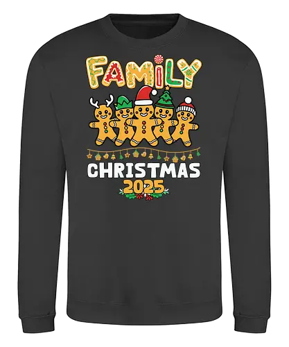 Family Christmas 2025 - christmas, gingerbread, family, festive, holiday, 2025, decorations, cheerful, colorful, celebration - Sweatshirt