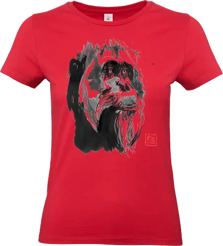orangutan paper - orangutan, ape, sumie, japan - Standard T-Shirt (Frauen)