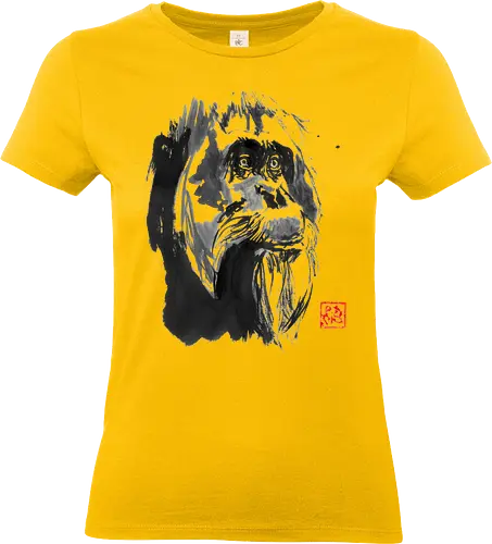 orangutan paper - orangutan, ape, sumie, japan - Standard T-Shirt (Frauen)