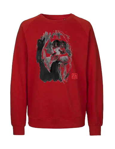 orangutan paper - orangutan, ape, sumie, japan - Fairtrade Sweatshirt