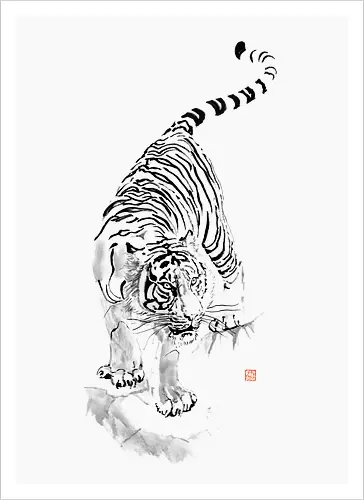 tiger kakemono