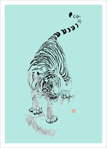 tiger kakemono