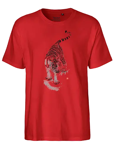 tiger kakemono - sumie, japan, tiger - Fairtrade T-Shirt