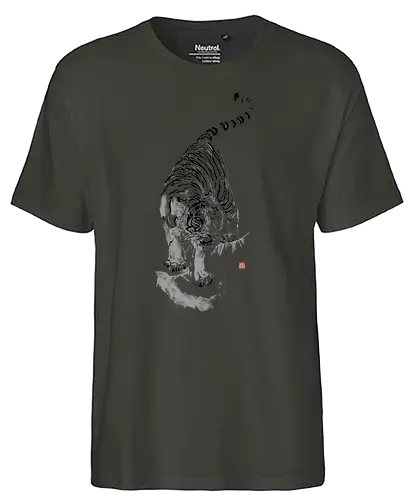tiger kakemono - sumie, japan, tiger - Fairtrade T-Shirt