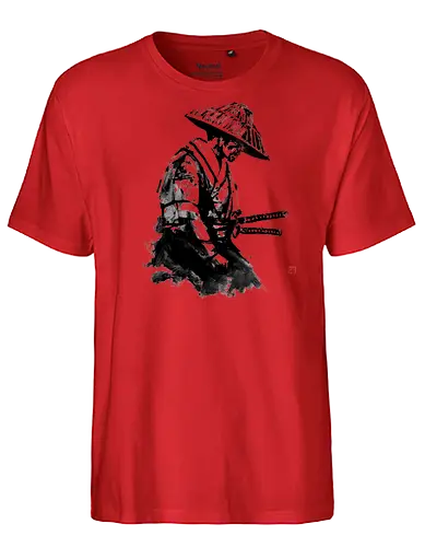 waiting samurai - samurai, sumie, japan - Fairtrade T-Shirt