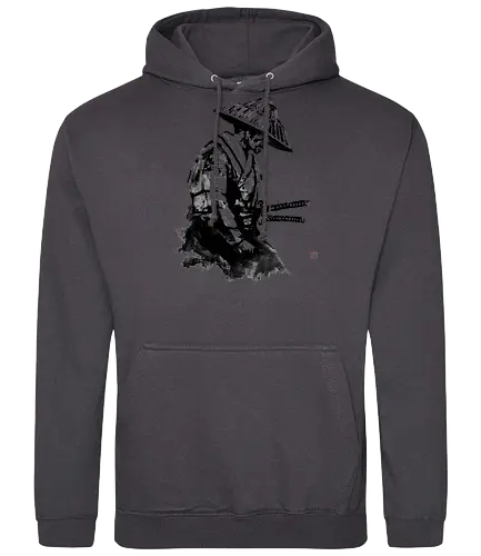 waiting samurai - samurai, sumie, japan - Standard Hoodie