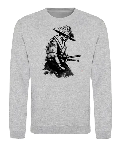 waiting samurai - samurai, sumie, japan - Sweatshirt