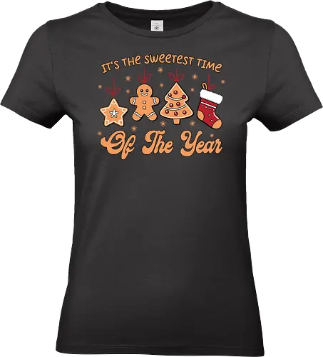 It's the sweetest time of the year - christmas, holiday, gingerbread, festive, stocking, snowflakes, tree, sweet, decoration - Standard T-Shirt (Frauen)