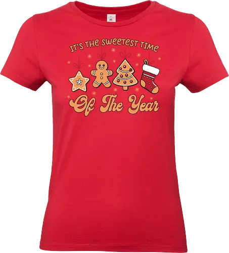It's the sweetest time of the year - christmas, holiday, gingerbread, festive, stocking, snowflakes, tree, sweet, decoration - Standard T-Shirt (Frauen)