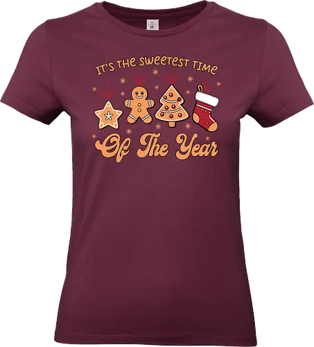 It's the sweetest time of the year - christmas, holiday, gingerbread, festive, stocking, snowflakes, tree, sweet, decoration - Standard T-Shirt (Frauen)