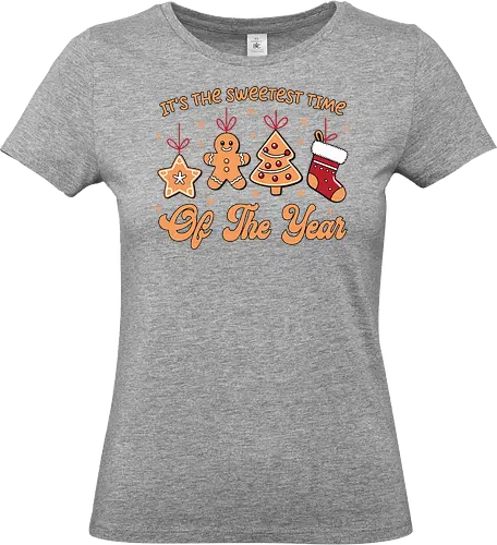 It's the sweetest time of the year - christmas, holiday, gingerbread, festive, stocking, snowflakes, tree, sweet, decoration - Standard T-Shirt (Frauen)