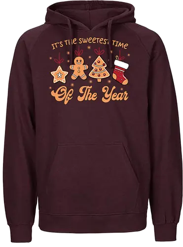 It's the sweetest time of the year - christmas, holiday, gingerbread, festive, stocking, snowflakes, tree, sweet, decoration - Fairtrade Hoodie