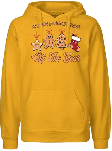 It's the sweetest time of the year - christmas, holiday, gingerbread, festive, stocking, snowflakes, tree, sweet, decoration - Fairtrade Hoodie