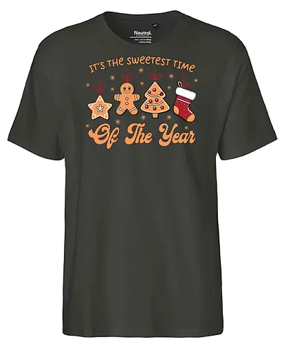 It's the sweetest time of the year - christmas, holiday, gingerbread, festive, stocking, snowflakes, tree, sweet, decoration - Fairtrade T-Shirt
