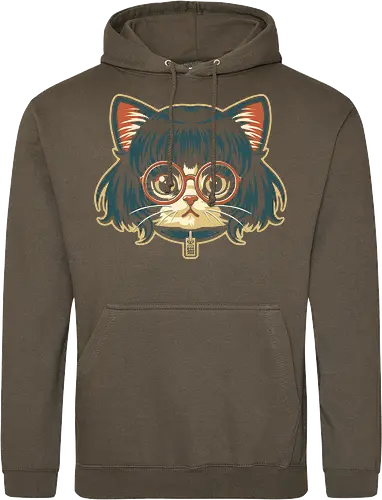 Cute Bob Hair Cat wear Sunglasses