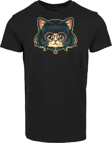 Cute Bob Hair Cat wear Sunglasses