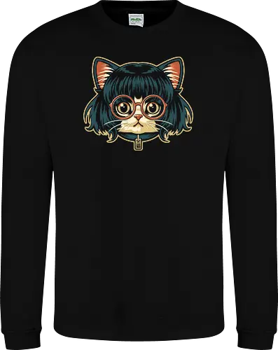 Cute Bob Hair Cat wear Sunglasses