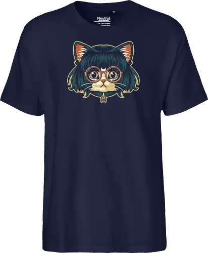 Cute Bob Hair Cat wear Sunglasses