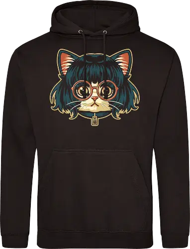 Cute Bob Hair Cat wear Sunglasses