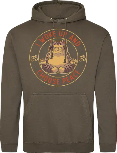 I Woke Up and Choose Peace - Yoga Cat