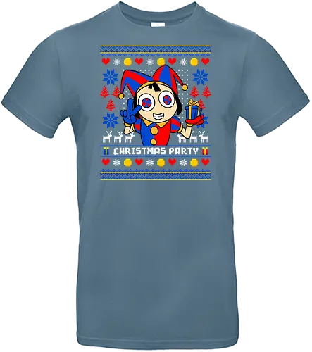 clown party  - ugly christmas, christmas, xmas, pomni, christmas party, logo, clown, winter, snow, pixel, vintage, classic, retro - Standard T-Shirt