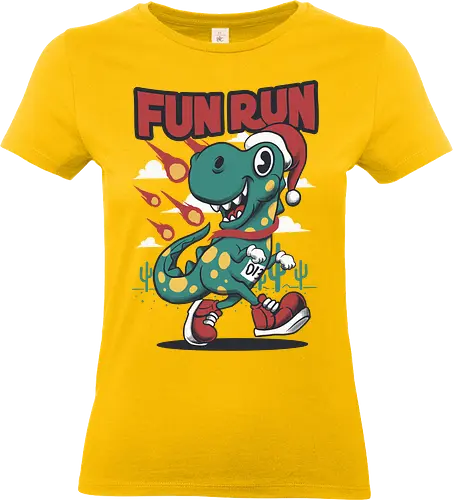 fun run  - xmas, christmas, santaclaus, cool, holiday, rich, holy, beautiful, dino, fun run, running, sport - Standard T-Shirt (Frauen)