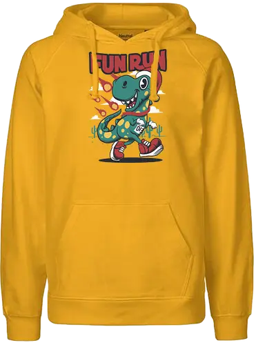 fun run  - xmas, christmas, santaclaus, cool, holiday, rich, holy, beautiful, dino, fun run, running, sport - Fairtrade Hoodie