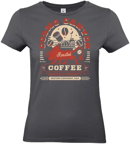 Cosmo Canyon Coffee Grunge - final, coffee, video game, gaming, gamer, Cloud, Villain, red xiii, red 13, nanaki, cosmo canyon, tifa lockhart, aerith gainsborough, Cactus - Standard T-Shirt (Frauen)